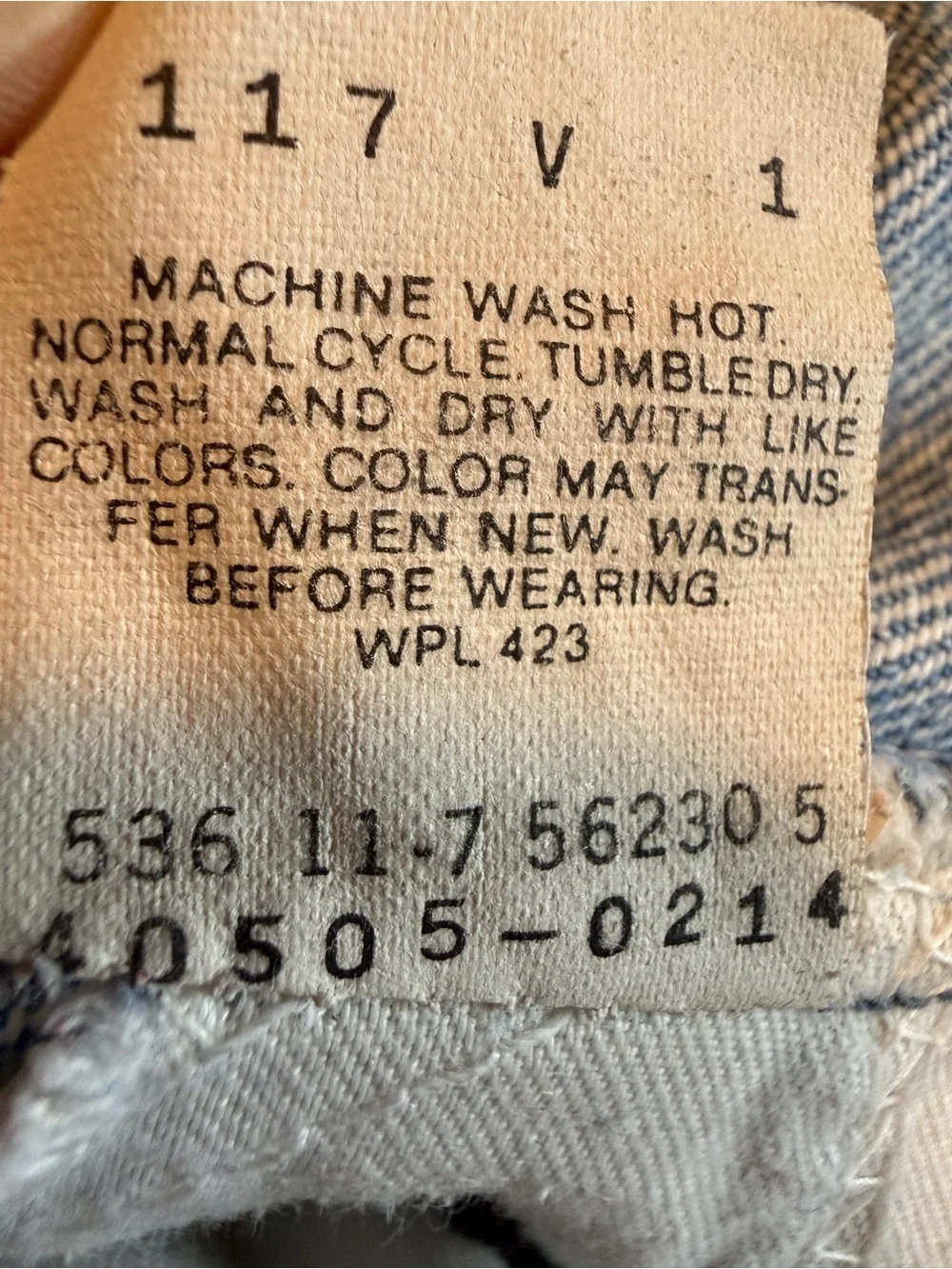 Vintage 1987 Orange Tab Levi’s 30x30 Button 536 Made in USA